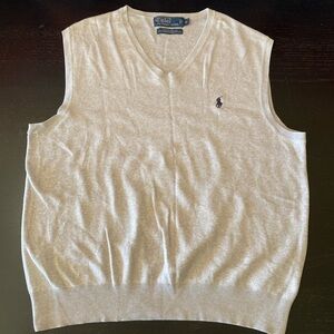 Ralph Lauren Cream V-Neck Sweater Vest